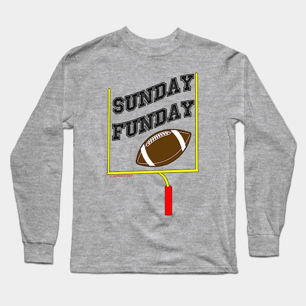 Sunday Funday Football Long Sleeve T-Shirt by ArmChairQBGraphics